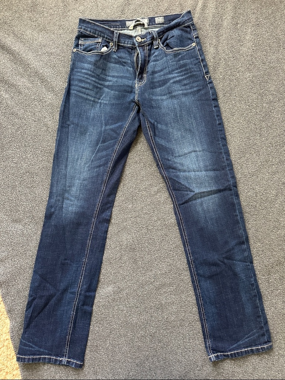 BKE Men's Dark Blue Slim Fit Jeans